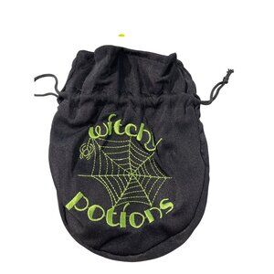 Forum Novelties Wild N Witchy Potion Bag Embroidered Spiderweb Halloween NEW